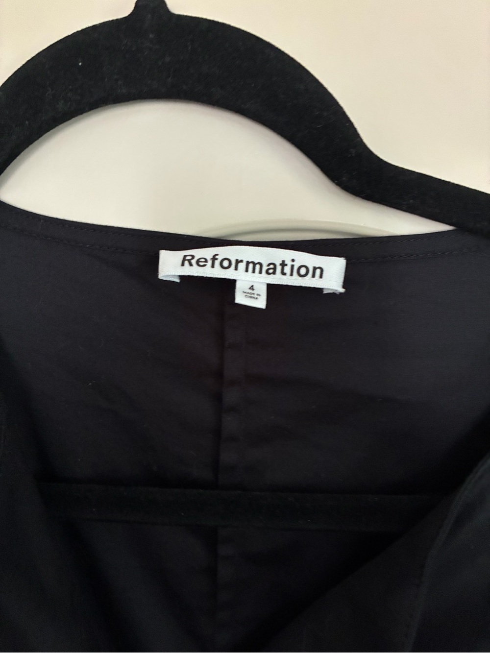 NWOT Reformation Black Button-Front Midi Dress with Puff Shoulders - Picture 3 of 4